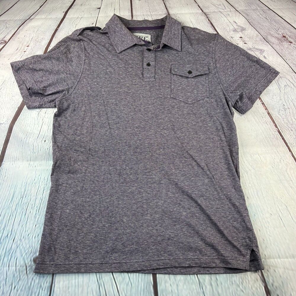 Sunday Work Clothes Short Sleeve Purple Sz Large Polo Shirt Cotton Chest Pocket